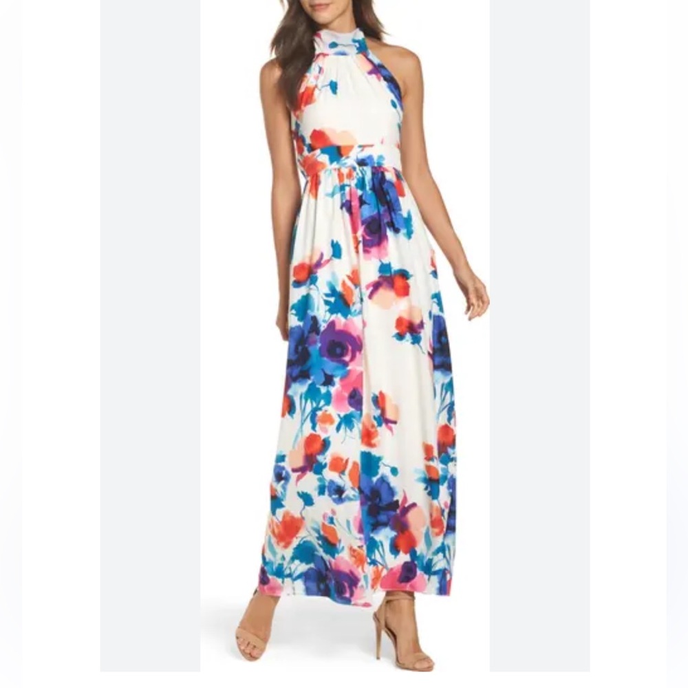 Eliza J floral print maxi dress 6